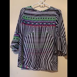 The Limited multi color polyester shirt